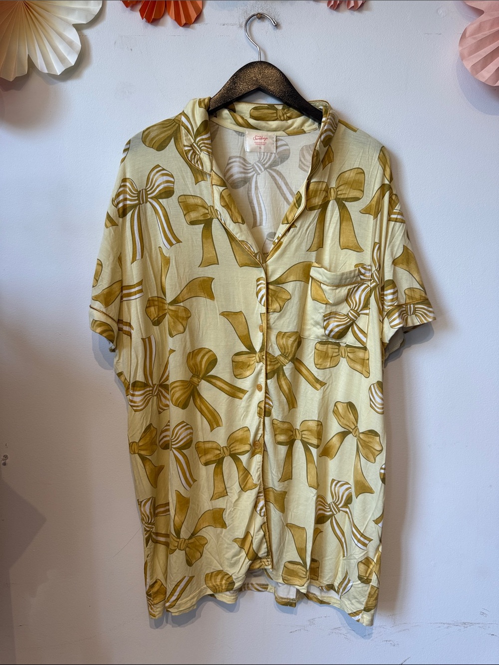 In my Sundays yellow bow pjs Xlarge